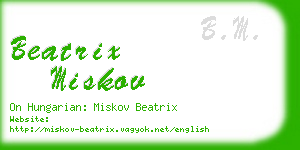 beatrix miskov business card